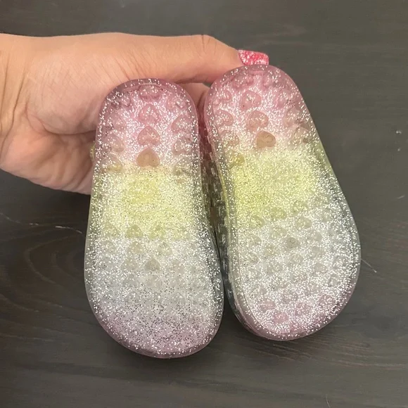 Wonder Nation Glittery Kids Dress Shoes - Pink, Yellow, Purple - Picture 3 of 6